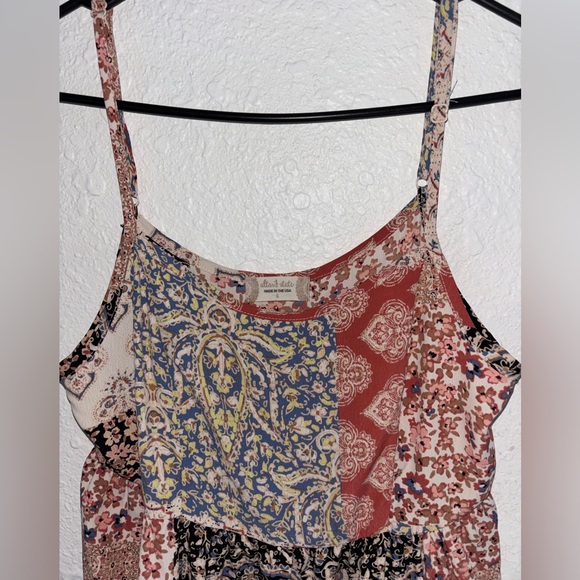 Altar’d State Patchwork Design Boho Mini Dress - Picture 4 of 7